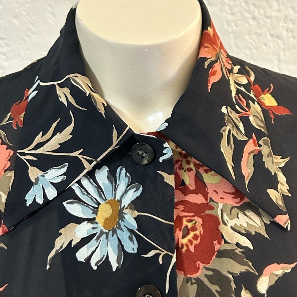 ATSURO TAYAMA floral blouse /tunic MED made in Japan - Picture 4 of 12